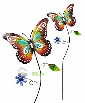 Поддержка для растений декоративная цветная Бабочка 82 см Грин Бэлт 06-184