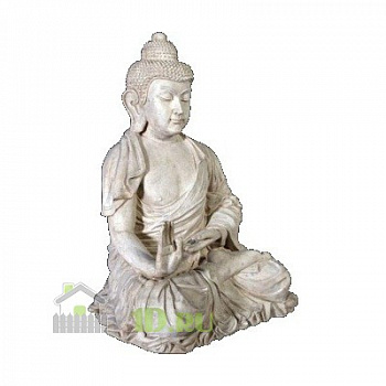 Декоративная фигура из полистоуна Очаровывающий Будда 100,3х72,4х65,4 см белая, Phillips Collection, 080159RS